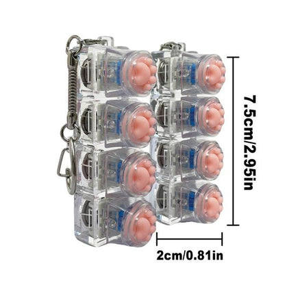 Fidget Toys Stress-Relieving Toy Mechanical Keyboard Fidget,Led Keyboard Keychain,Fingertip Clicker, Stress Relief Keychain,Axiety Fidget,Funny Fidget,Anxiety Decompression