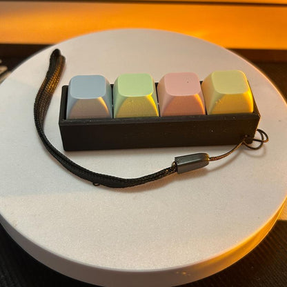 Fidget Toys Stress-Relieving Toy Mechanical Keyboard Fidget,Led Keyboard Keychain,Fingertip Clicker, Stress Relief Keychain,Axiety Fidget,Funny Fidget,Anxiety Decompression