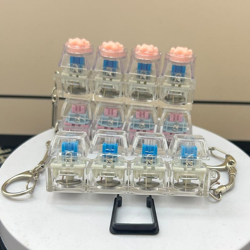 Fidget Toys Stress-Relieving Toy Mechanical Keyboard Fidget,Led Keyboard Keychain,Fingertip Clicker, Stress Relief Keychain,Axiety Fidget,Funny Fidget,Anxiety Decompression