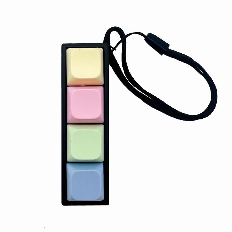 Fidget Toys Stress-Relieving Toy Mechanical Keyboard Fidget,Led Keyboard Keychain,Fingertip Clicker, Stress Relief Keychain,Axiety Fidget,Funny Fidget,Anxiety Decompression