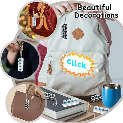 Fidget Toys Stress-Relieving Toy Mechanical Keyboard Fidget,Led Keyboard Keychain,Fingertip Clicker, Stress Relief Keychain,Axiety Fidget,Funny Fidget,Anxiety Decompression