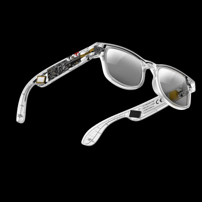 4K AI Smart Glasses with 8MP Camera, HD Video Recording, Bluetooth Audio & Real-Time Translation for Travel and Sports, Wireless Touch Control ,Christmas Gift