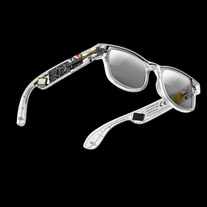 4K AI Smart Glasses with 8MP Camera, HD Video Recording, Bluetooth Audio & Real-Time Translation for Travel and Sports, Wireless Touch Control ,Christmas Gift