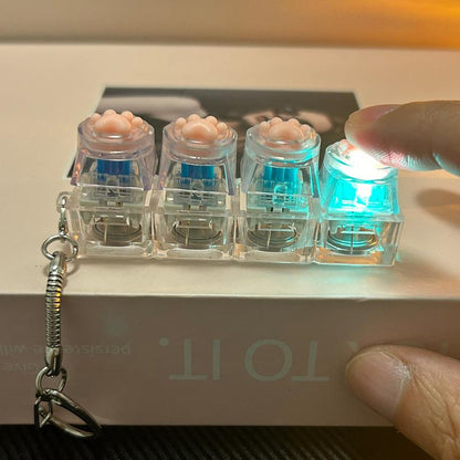 Fidget Toys Stress-Relieving Toy Mechanical Keyboard Fidget,Led Keyboard Keychain,Fingertip Clicker, Stress Relief Keychain,Axiety Fidget,Funny Fidget,Anxiety Decompression